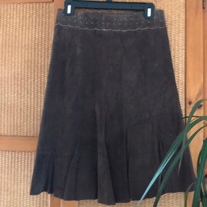 CABI leather & suede skirt Size 0